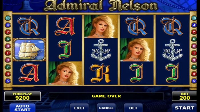 Вы повсюду найдете адмирала Нельсона из Amatic